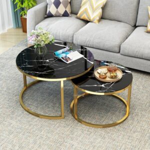 Glass top nesting table