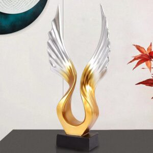 Gold and Silver Angel Wings Sculpture Kenya – Elegant Decorative Figurine for Shelves and Living Room Décor
