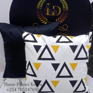 Yellow and Grey Geometric Throw Pillow Covers Kenya – 18 × 18 Inch (45 × 45cm) Decorative Cushion Covers
