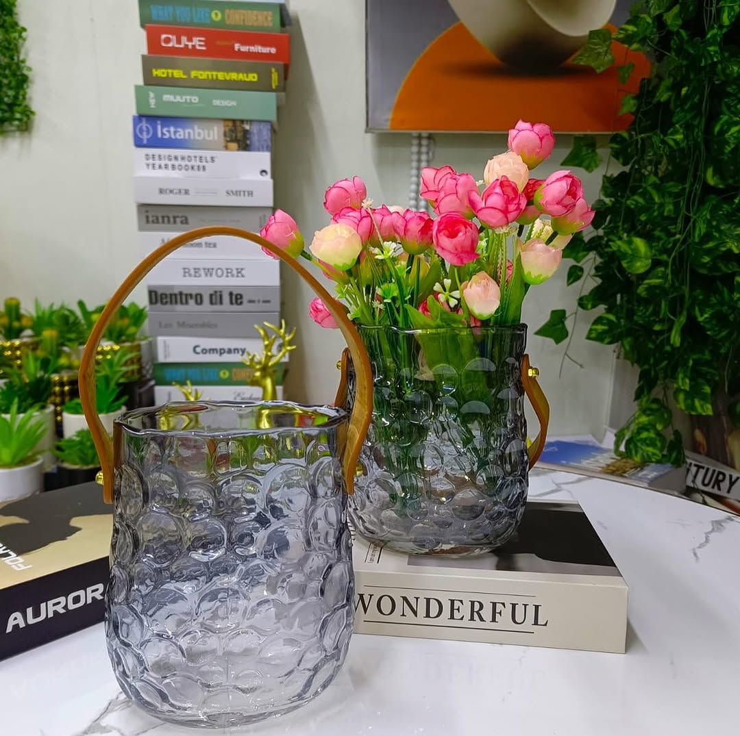 Thick Glass Flower Vase Kenya – Elegant Decorative Vase for Fresh and Artificial Flowers
