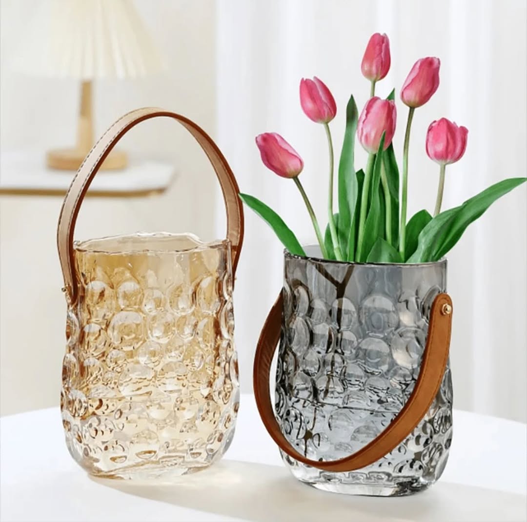 Thick Glass Flower Vase Kenya – Elegant Decorative Vase for Fresh and Artificial Flowers - Image 3