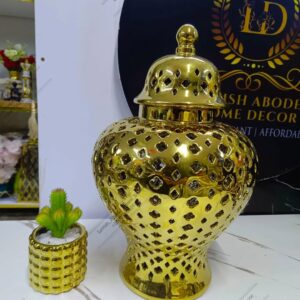 Gold Ginger Jar Kenya – Luxury Decorative Storage Jar for Living Room Styling