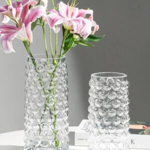 Large Clear Glass Bubble Flower Vase Kenya – Modern Decorative Vase for Fresh Roses
