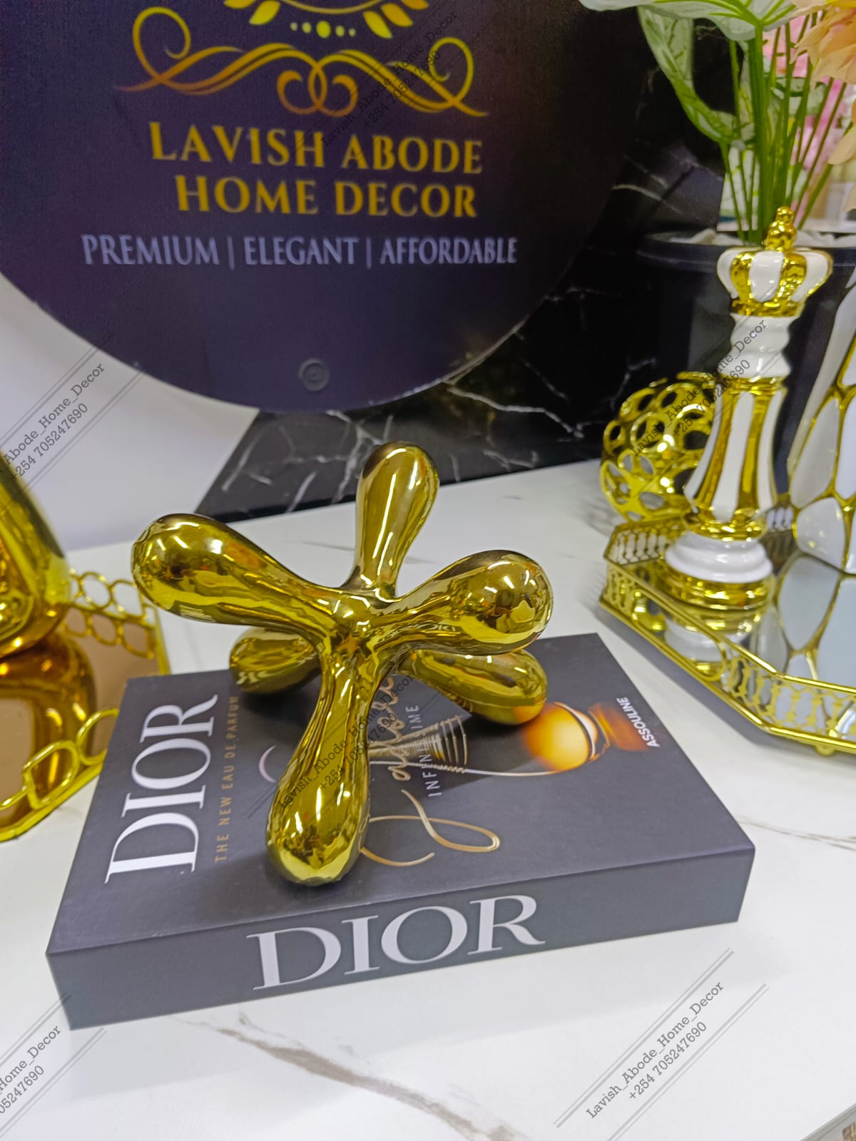 Gold Decorative Ornament Kenya – Luxury Gold Accent Piece for Modern Home Interiors