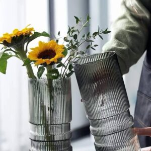 Nordic Dark Glass Vase Kenya – Heavy Decorative Statement Vase for Modern Home Décor