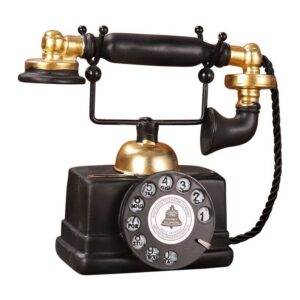 Retro Phone Desktop Decoration Vintage Table Adornment for Unique Home Decor Creative Office Ornament Telephone Craft for Store Decoration