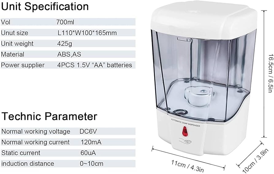 700ml automatic soap dispenser or touchless sanitizer dispenser - Image 4