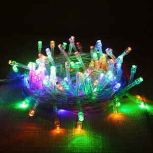 Christmas Fairy Lights Christmas Tree Fairy Lights with Plug in Extension, 10M LED Christmas Tree String Lights with 2 Mode Decorative Christmas Lights Battery (Multicolor)