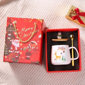 Luxurious Christmas themed Cup set + Gift Box
Coffee Cup with Bamboo Lid & Gold Spoon Gift Box Set ~ Present