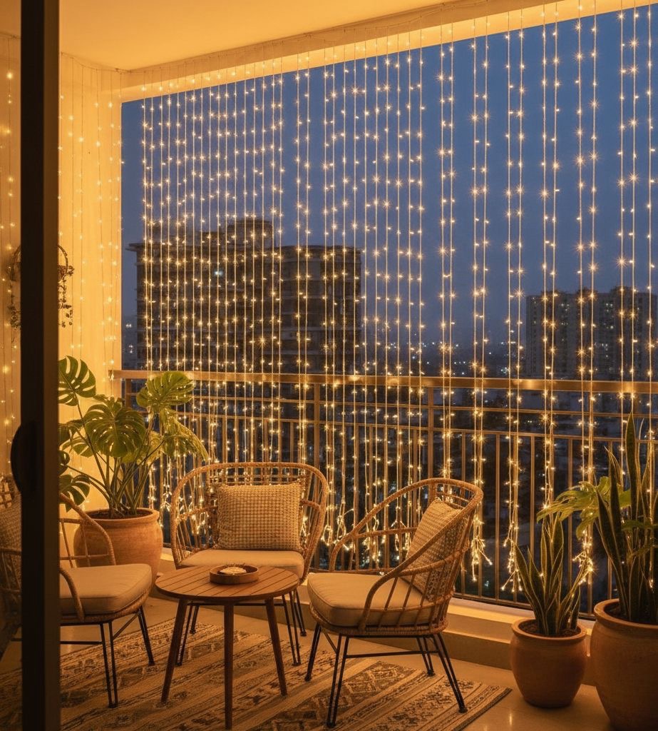 3M by 3M Curtain Lights with Remote Control and Hanging Hooks for Bedroom, LED Hanging String Light Outdoor, Fairy Curtain Lights Indoor for Christmas, Dorm, Wall, Backdrop, Window, Wedding, Party, Birthday Decor, Warm White - Image 3