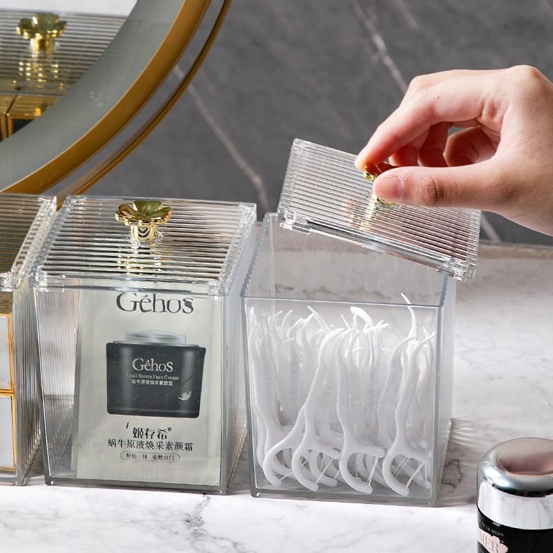 Acrylic Storage Box – Small Organizer for Cotton Swabs & Makeup | Vanity Storage Kenya - Image 3