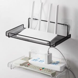 Black Wall Mounted WiFi Router Holder – Space-Saving Organizer | Home Accessories Kenya