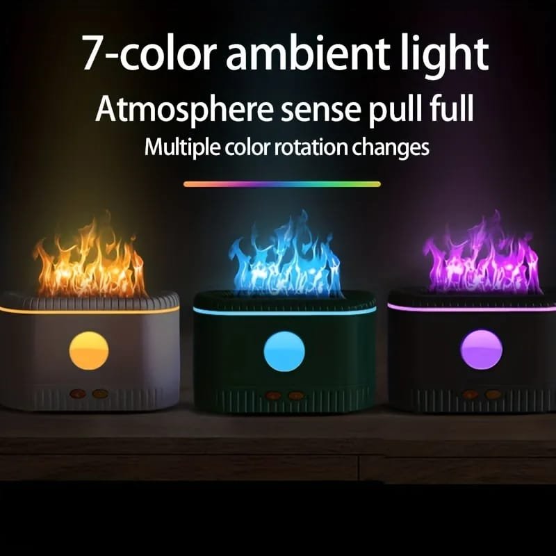Ultrasonic Air Humidifier with Flame Light Effect – Modern Aroma Diffuser | Home Decor Kenya - Image 3