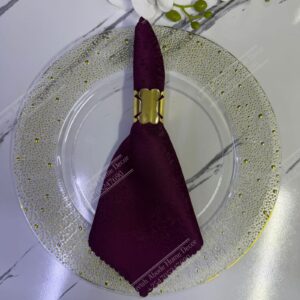 Dark Purple Damask Cloth Dining Napkins 20×20 – Reusable & Washable | Table Decor Kenya
