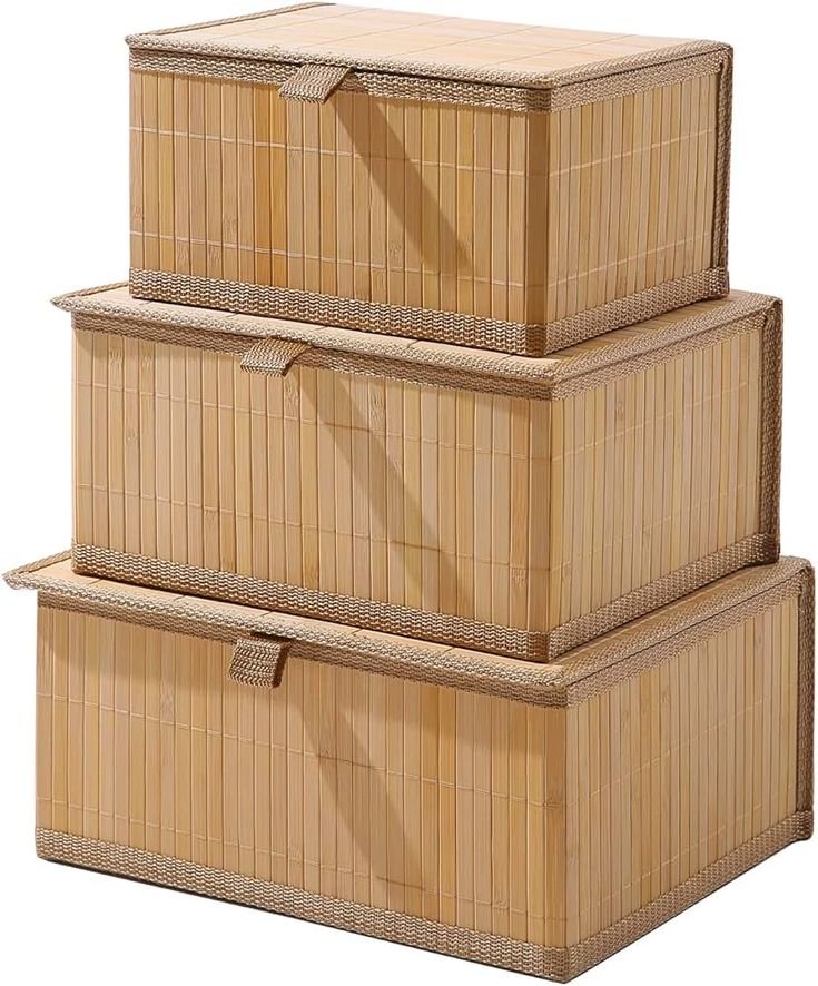 3-in-1 Wicker Storage & Organizerswith Covers – Nested Organizer Set | Home Storage Kenya - Image 2