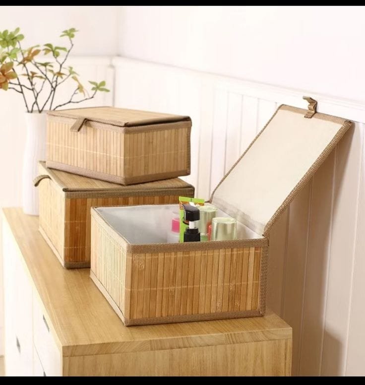 3-in-1 Wicker Storage & Organizerswith Covers – Nested Organizer Set | Home Storage Kenya