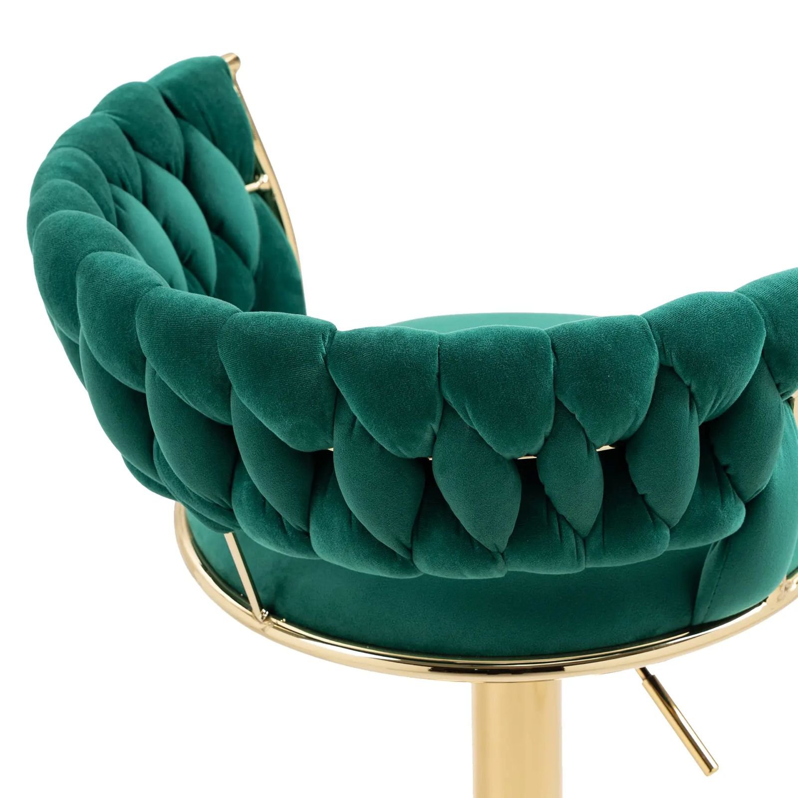 360° Swivel Emerald Green Bar Stool – Adjustable Counter Chair with Footrest | Modern Furniture Kenya - Image 6