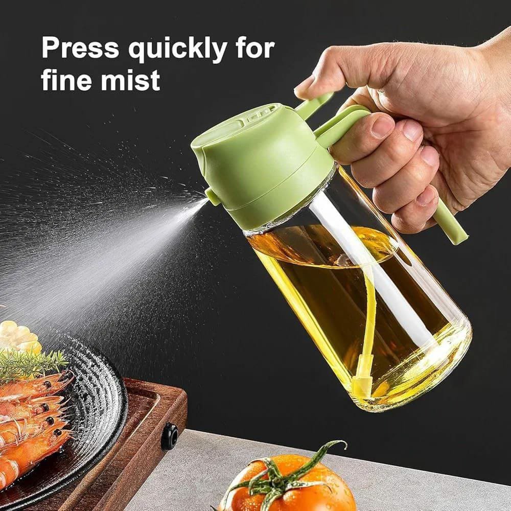 2-in-1 Oil & Vinegar Sprayer 400ml – Glass Dispenser Bottle | Kitchen Essentials Kenya - Image 2