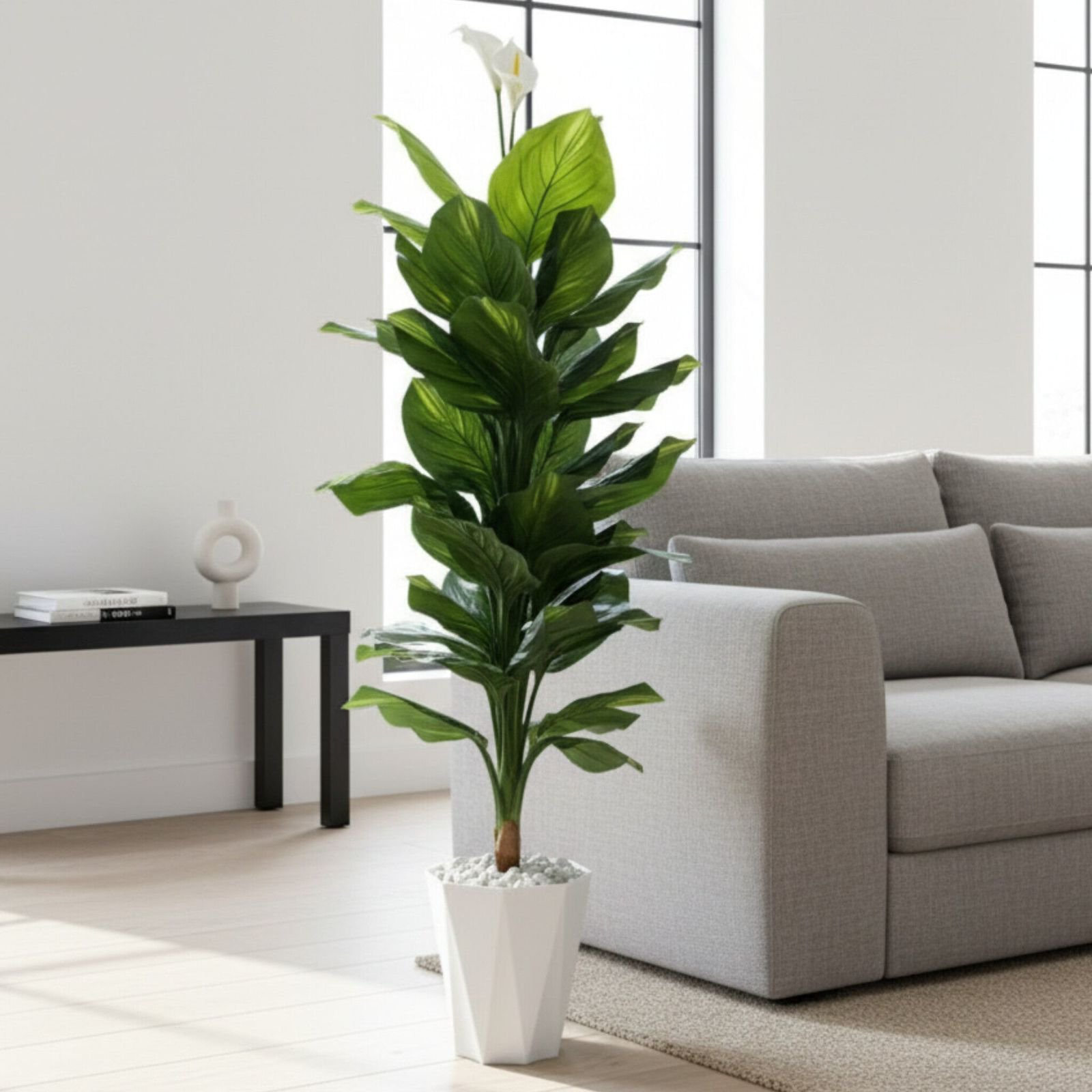 180cm Artificial Decorative Plant in Geometric Planter – Indoor & Outdoor Statement Decor | Home Decor Kenya - Image 2