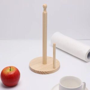 Bamboo Tissue & Towel Holder Stand – Wooden Anti-Slip Vertical Rack | Kitchen & Bathroom Organizer Kenya