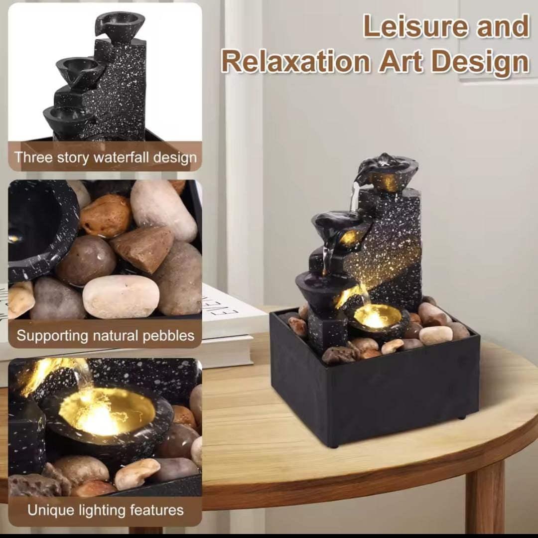 Floating Teapot Waterfall Fountain with LED Lights – USB Tabletop Decor | Home & Office Decor Kenya
