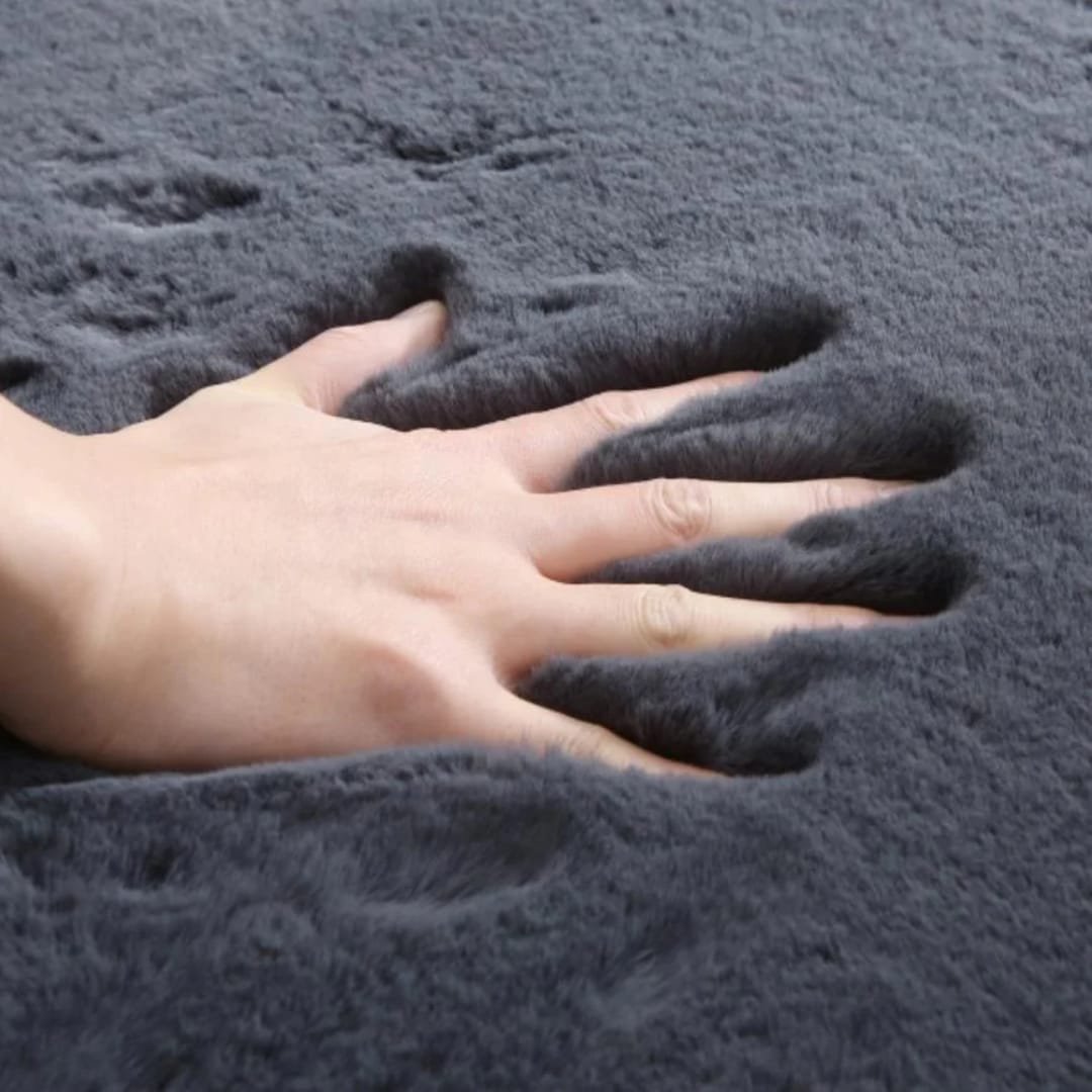 Ultra Soft Rabbit Fur Carpet (60×180cm) – Plush Irregular Bedside Rug | Home Decor Kenya