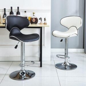 High Quality Adjustable Bar Stools – Metal Frame & Leather Seat | Modern Kitchen Bar Chairs Kenya