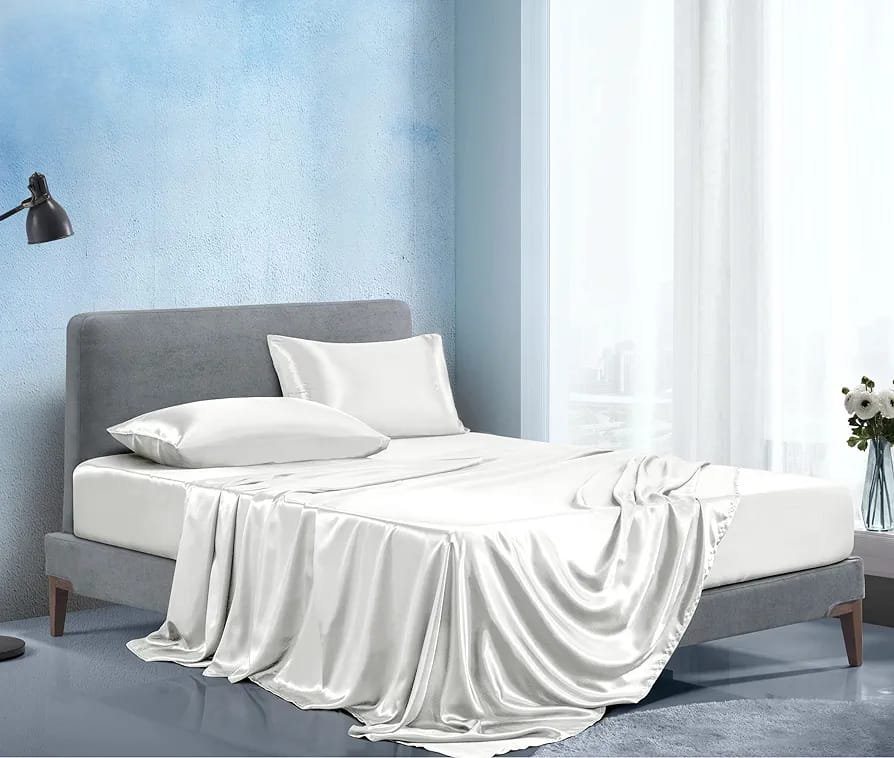 Luxury Silky Soft Mulberry Fitted Bedsheets Set – Breathable Premium Bedding with 4 Pillowcases | Bedroom Essentials Kenya