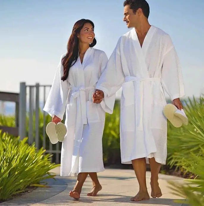 Waffle Bathrobe – Soft Luxury Spa Robe for Men & Women | Comfortable Home Wear Kenya