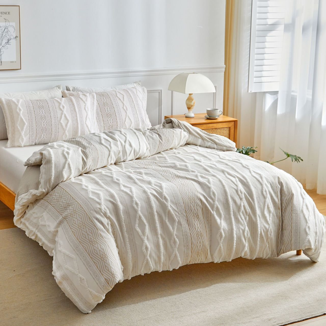 Extra Big Luxury Textured Duvet Cover Set – Soft Elegant Bedding with Pillowcases | Premium Bedroom Décor Kenya