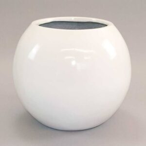 Modern Glossy Round Fibre Planter Pot – Elegant Bulbous Design for Indoor & Outdoor Plants | Luxury Home Decor Kenya