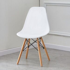 White Eames Dining Chair with Wooden Legs – Modern Scandinavian Furniture Kenya