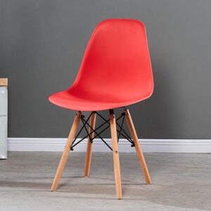 Red Eames Chair with Wooden Legs – Modern Dining & Accent Chair Kenya