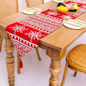 Christmas Knitted Fabric Table Runner 180cm Kenya – Festive Table Decor