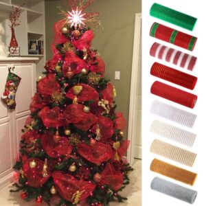 Christmas Glitter Mesh Ribbon 53cm × 10 Yards Kenya – Christmas Tree Decorating Ribbon