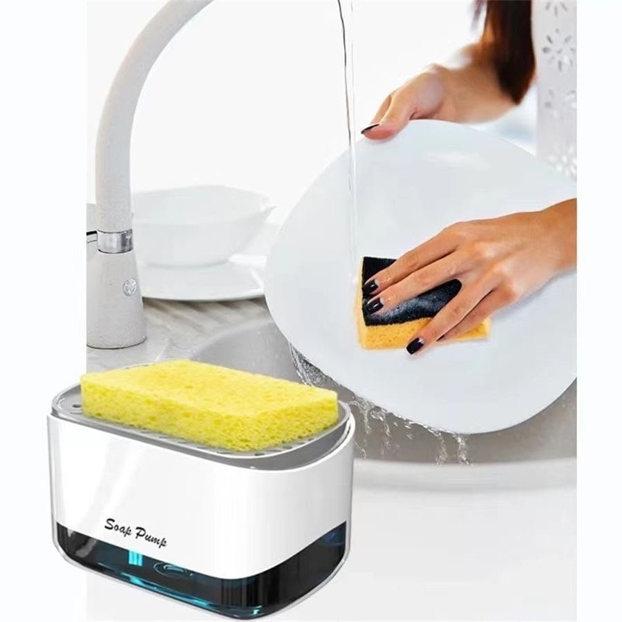 Dishwashing Soap Dispenser with Sponge Holder Kenya – Kitchen Sink Organizer