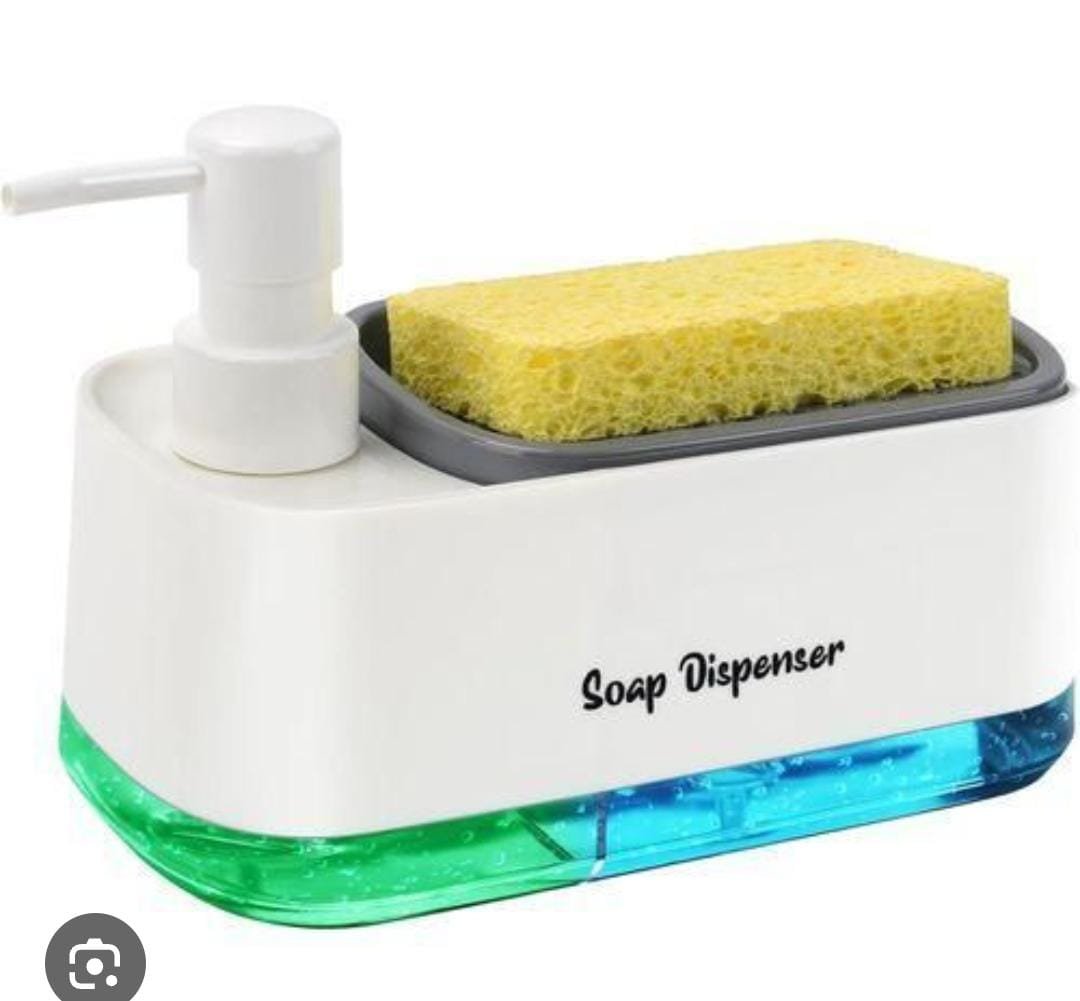Double Compartment Dish Soap Dispenser Kenya – 2-in-1 Soap Pump and Sponge Caddy - Image 2