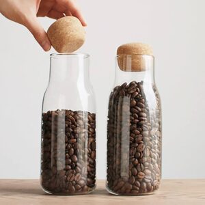 Airtight Glass Storage Bottle with Bamboo Cork Kenya – Kitchen Storage Jar