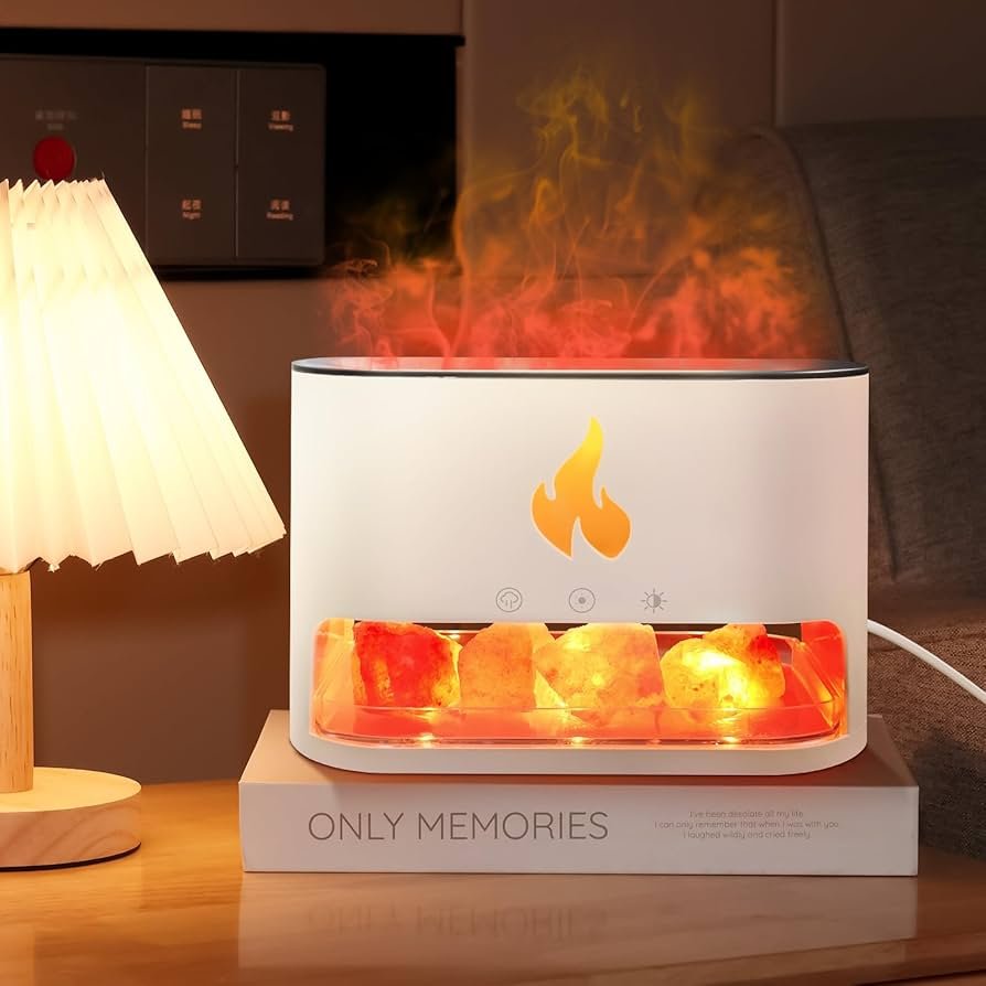 Salt Stone Fireplace Aroma Diffuser Humidifier Kenya – 250ml Decorative Mist Diffuser - Image 2