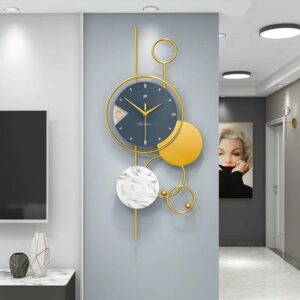 Nordic Luxury Wall Clock 78 × 38cm Kenya – Modern Decorative Iron Art Wall Clock