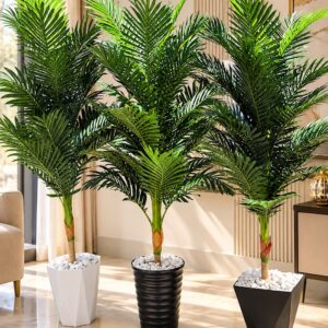 Artificial Palm Plant 150cm Kenya – Faux Indoor Palm with Pot and Pebbles