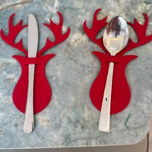 Christmas Tree Cutlery Holders Kenya – 6-Piece Felt Christmas Table Decor Set