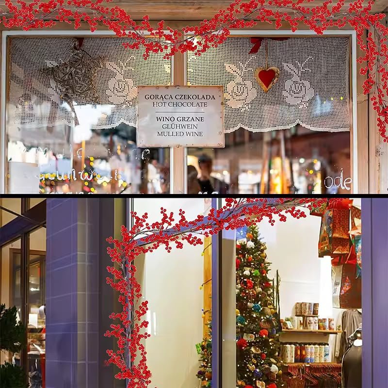 Artificial Cranberry Vine Kenya – 1.8m Christmas Hanging Decoration - Image 2