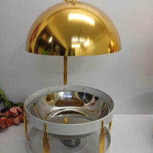 Golden Chafing Dish Kenya – 8L Stainless Steel Food Warmer with Hanging Lid