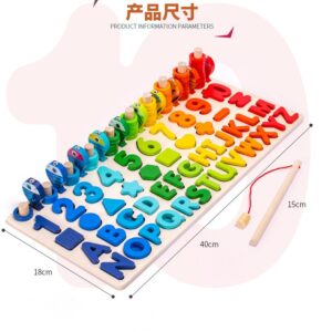 Montessori Wooden Educational Toy Kenya – Kids Counting, Shapes and Magnetic Fishing Board