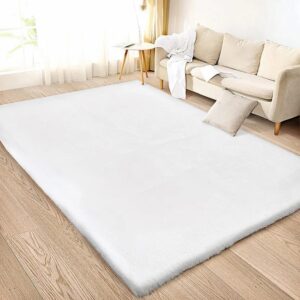 Nordic Rabbit Fur Carpet Kenya – Luxury Soft Fluffy Rug, 6 × 7 Feet