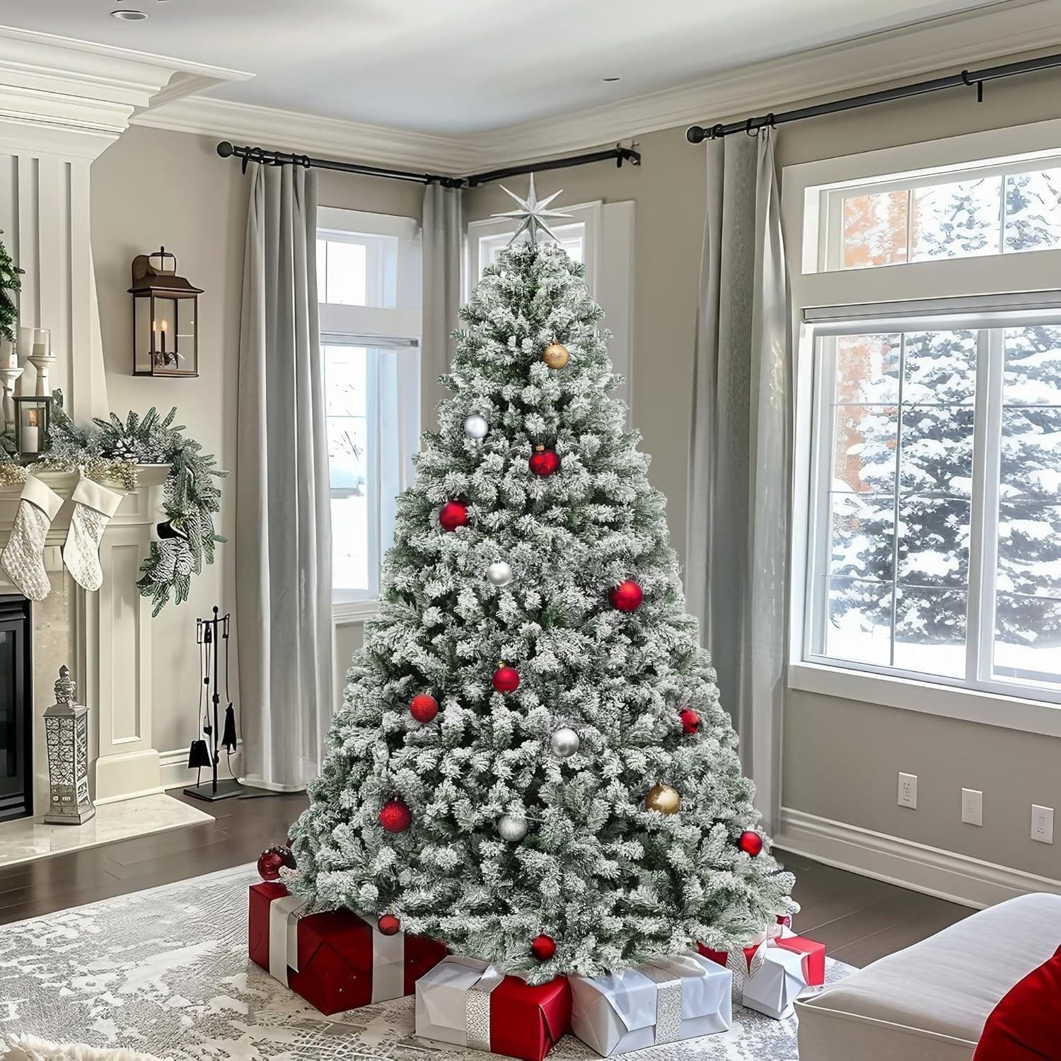 Snow Flocked Christmas Tree 6ft Kenya – Frosted Artificial Christmas Tree
